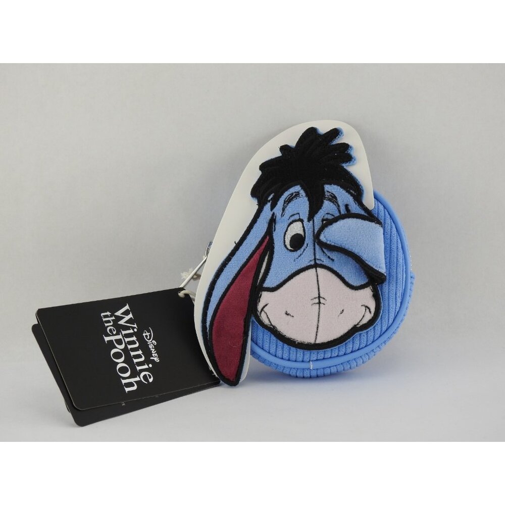 New Loungefly Disney Winnie The Pooh Eeyore Peeking Corduroy Coin Purse Blue